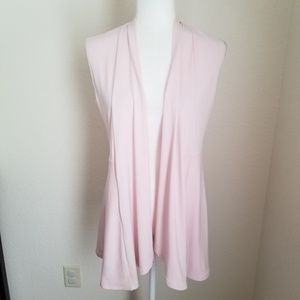 New Directions Pastel Sleeveless Cardigan Vest